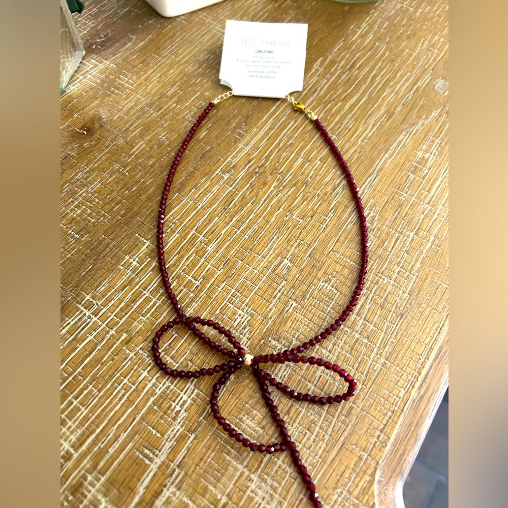 La Meno Chalcedony 18k Gold Plated Necklace